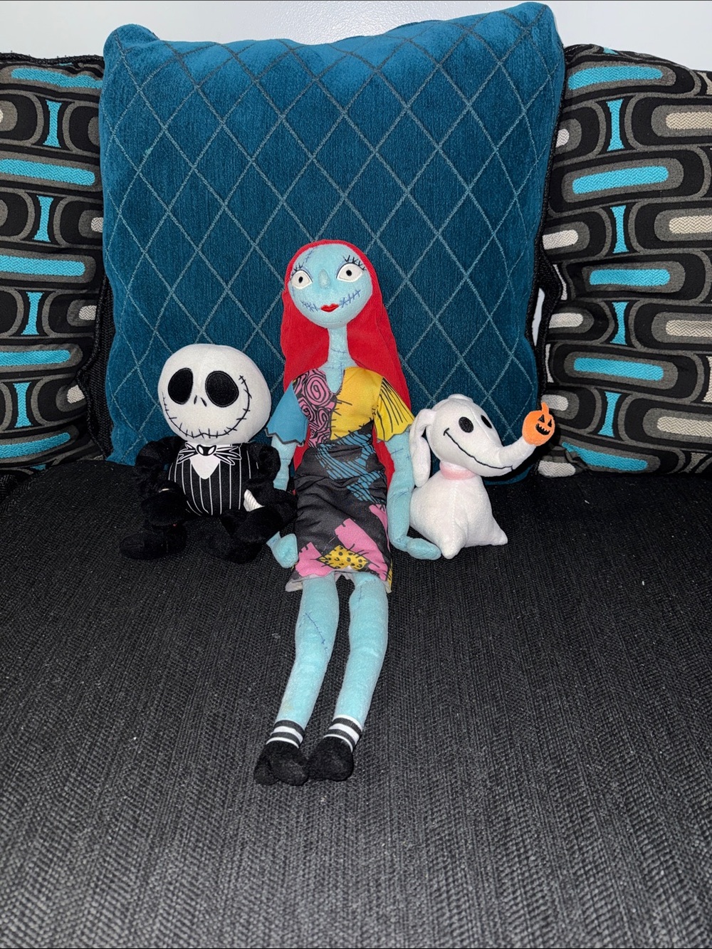 Disney The Nightmare Before Christmas Zero the Dog, Jack, and Sally Plush Lot
